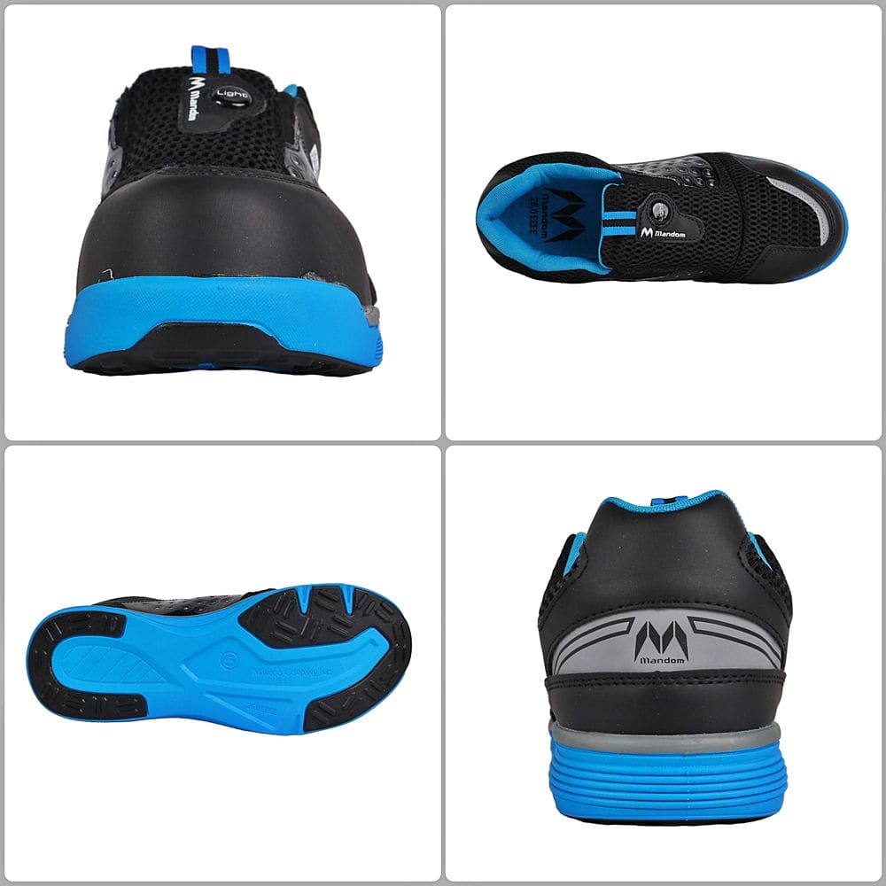 安全作業靴　ＪＳＡＡ認定　軽量　高通気　マンダムセーフティ－ライト　ブルー　２６．０ｃｍ　７６７