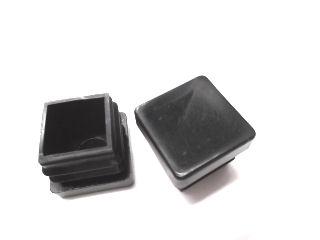 角パイプ用キャップ　２０×２０　黒　２個入