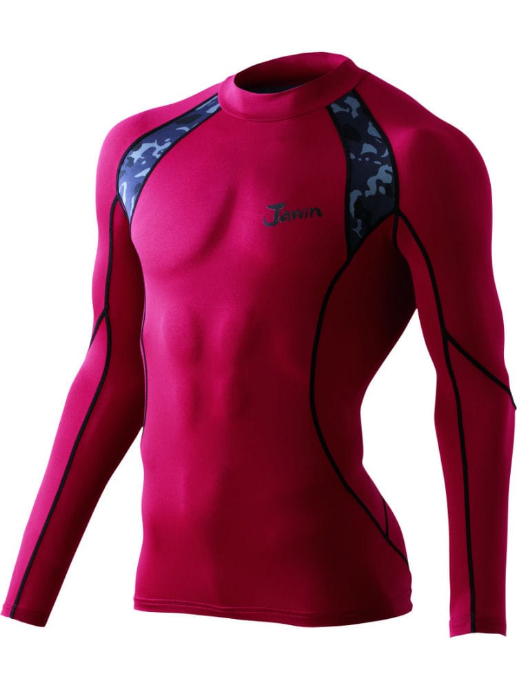 ５２００４　ローネックロングスリーブ　レッド　Ｌ