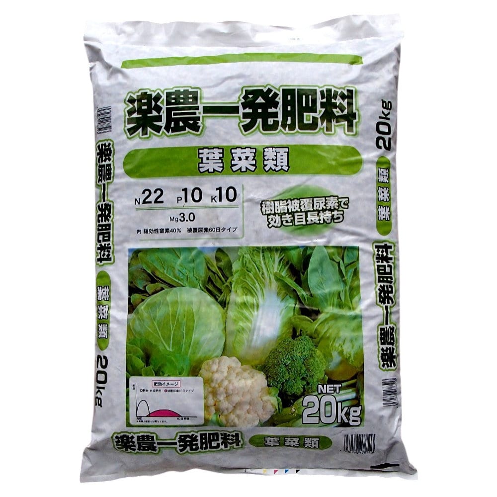 楽農一発肥料 葉菜類用 22-10-10 20kg
