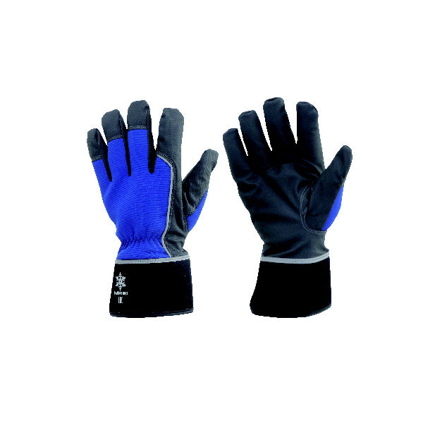 防寒手袋　防水ノルディックサーモ　ネイビー　ＬＬ　Ａ－９２２