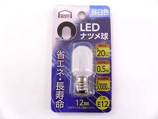 ＬＥＤナツメ球　１個入り　白色