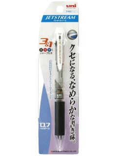 三菱　ボールペン　ジェットストリーム　３＆１　０７　透明