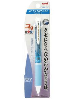 三菱　ボールペン　ジェットストリーム　３＆１　０７　水色