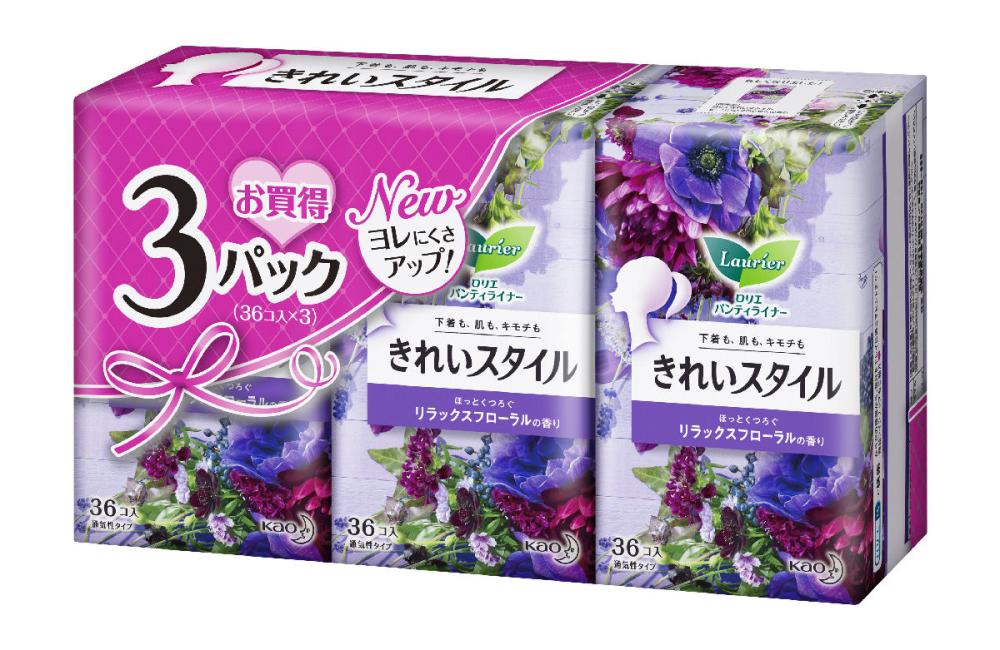花王 ロリエ きれいスタイル リラックスフローラル 36コ×3パック