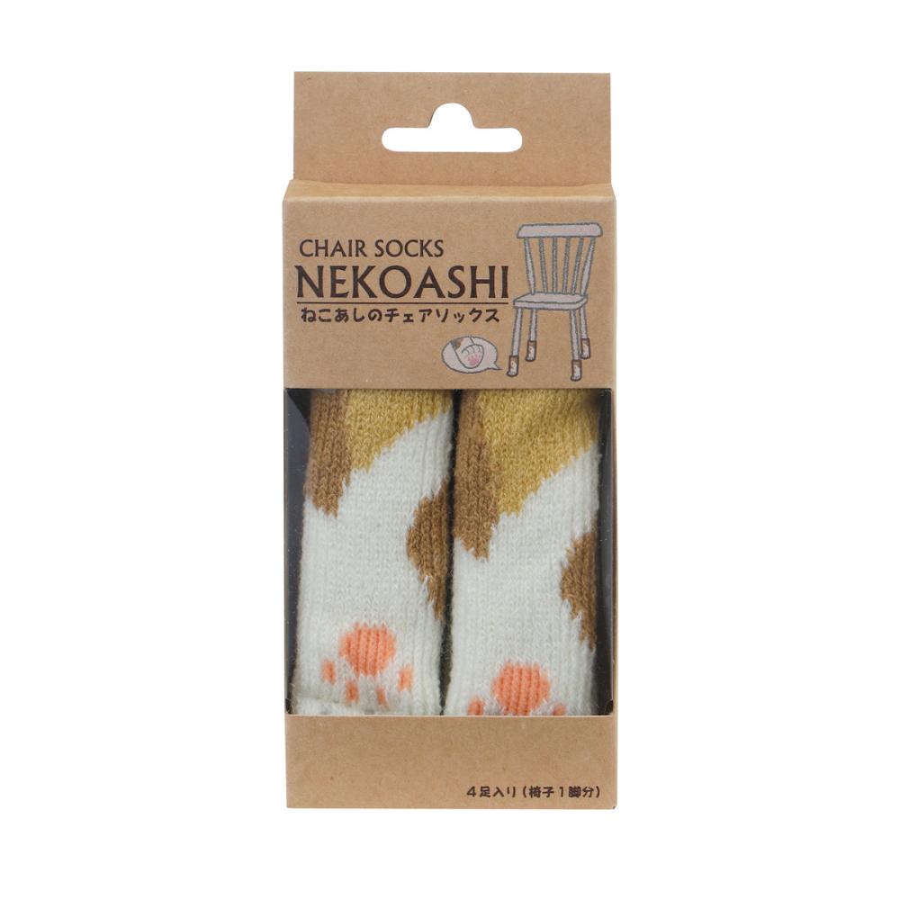 東洋ケース チェアソックス ネコ足 ミケ 4足入り CSK-NA01