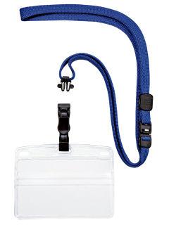 オープン　吊り下げ名札　脱着式横名刺　ブルー　ＮＬ－５Ｐ－ＢＵ