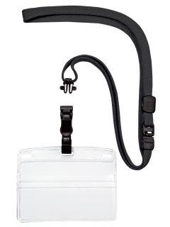 オープン　吊り下げ名札　脱着式横名刺　ブラック　ＮＬ－５Ｐ－ＢＫ