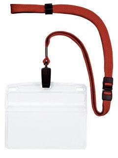 オープン　吊り下げ名札　クリップ式　特大サイズ　１０枚入　赤