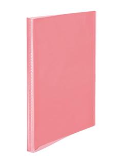 プラス シンプルクリアーファイル 40ポケット ピンク