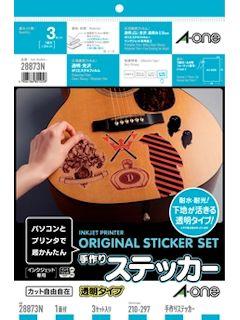 エーワン 手作りステッカー 透明タイプ 28873N