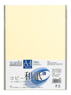 マルアイ　コピー和紙Ａ４クリーム　１５枚パック