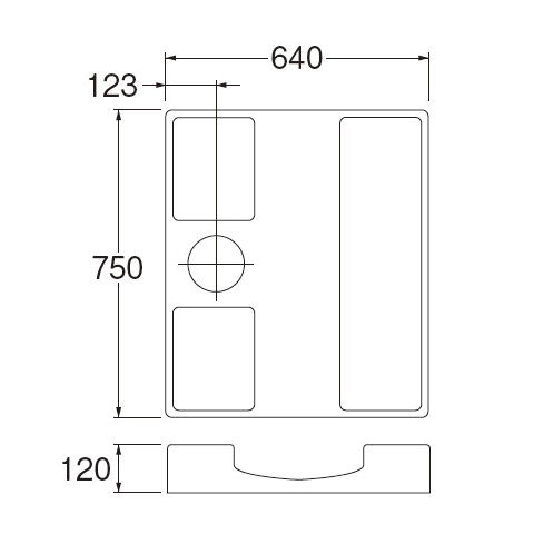 Ｈ５４１２―７５０　洗濯機パン