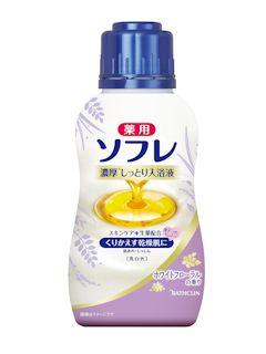 バスクリン　ソフレ入浴液　ホワイトフローラル　本体　４８０ｍＬ