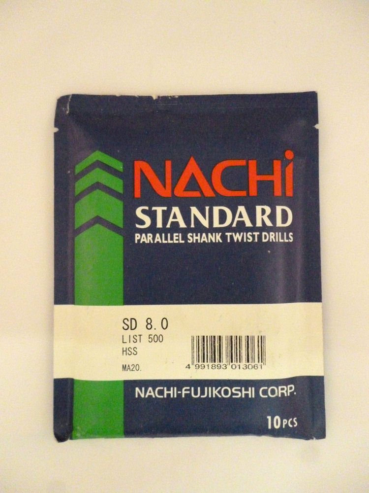 ナチ　鉄工用ドリル　１０本入　ＳＤ８．０ｍｍ