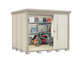 タクボ物置　Ｍｒ．ストックマン　ダンディ　間口２５３×奥行２２９ｃｍ　側面棚タイプ　一般型・標準屋根　ムーンホワイト　ＮＤ－２５２２ＹＷ