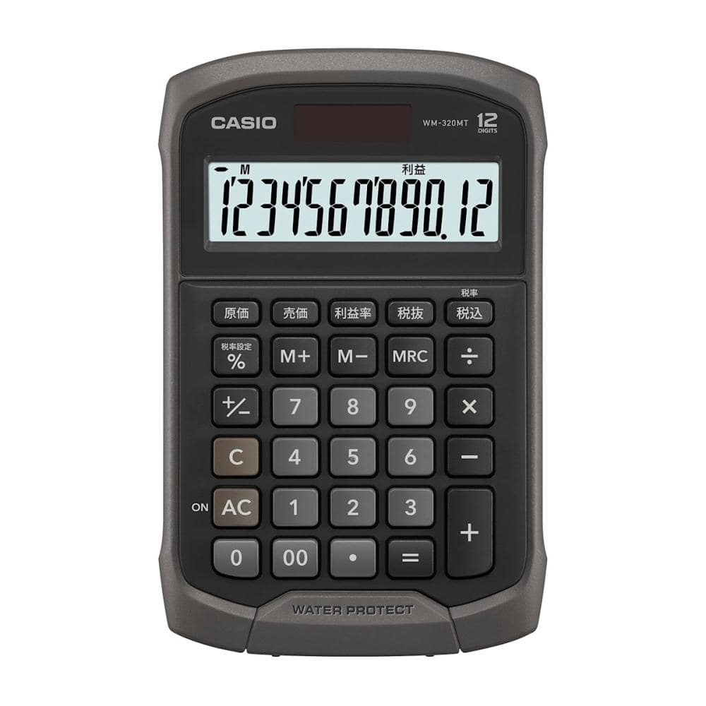 カシオ　防水防塵電卓　商売計算　ＷＭ－３２０ＭＴ