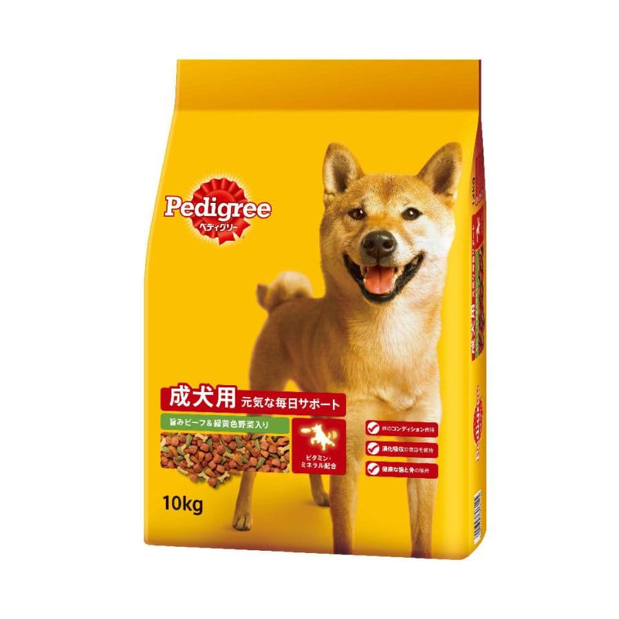 マースジャパン ペディグリー 成犬用 ビーフ緑黄色野菜入り １０ｋｇ の通販 ホームセンター コメリドットコム