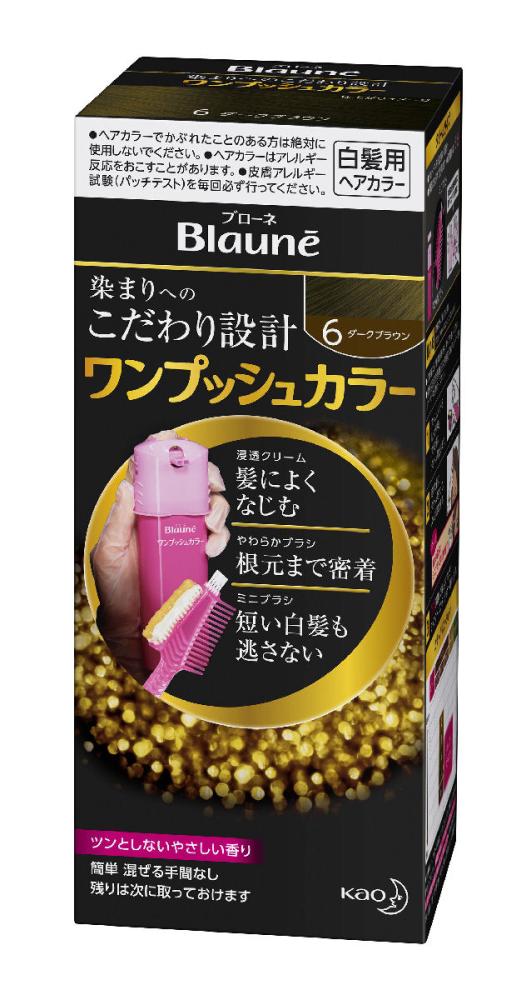 花王 ブローネ ワンプッシュカラー 6ダークブラウン