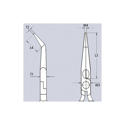 ＫＮＩＰＥＸ　４０度先端先曲　ラジオペンチ　２００ｍｍ　コンフォートハンドル　２６２２－２００