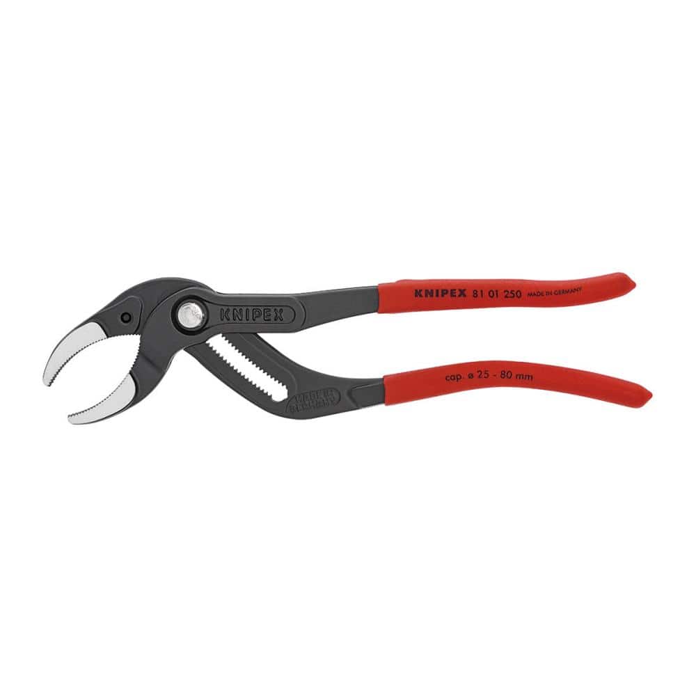 ＫＮＩＰＥＸ　パイププライヤー（径２５－８０）２５０ｍｍ　プラスチックハンドル　８１０１－２５０