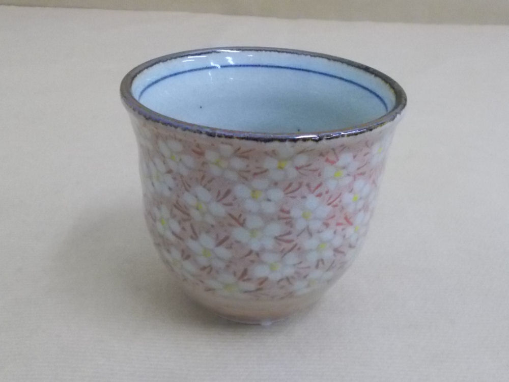 【美濃焼】湯呑なでしこ 赤