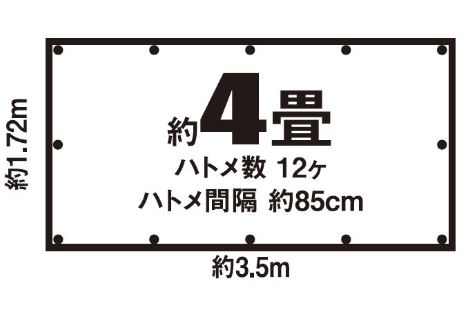 糸入り透明シート　１．８×３．６ｍ