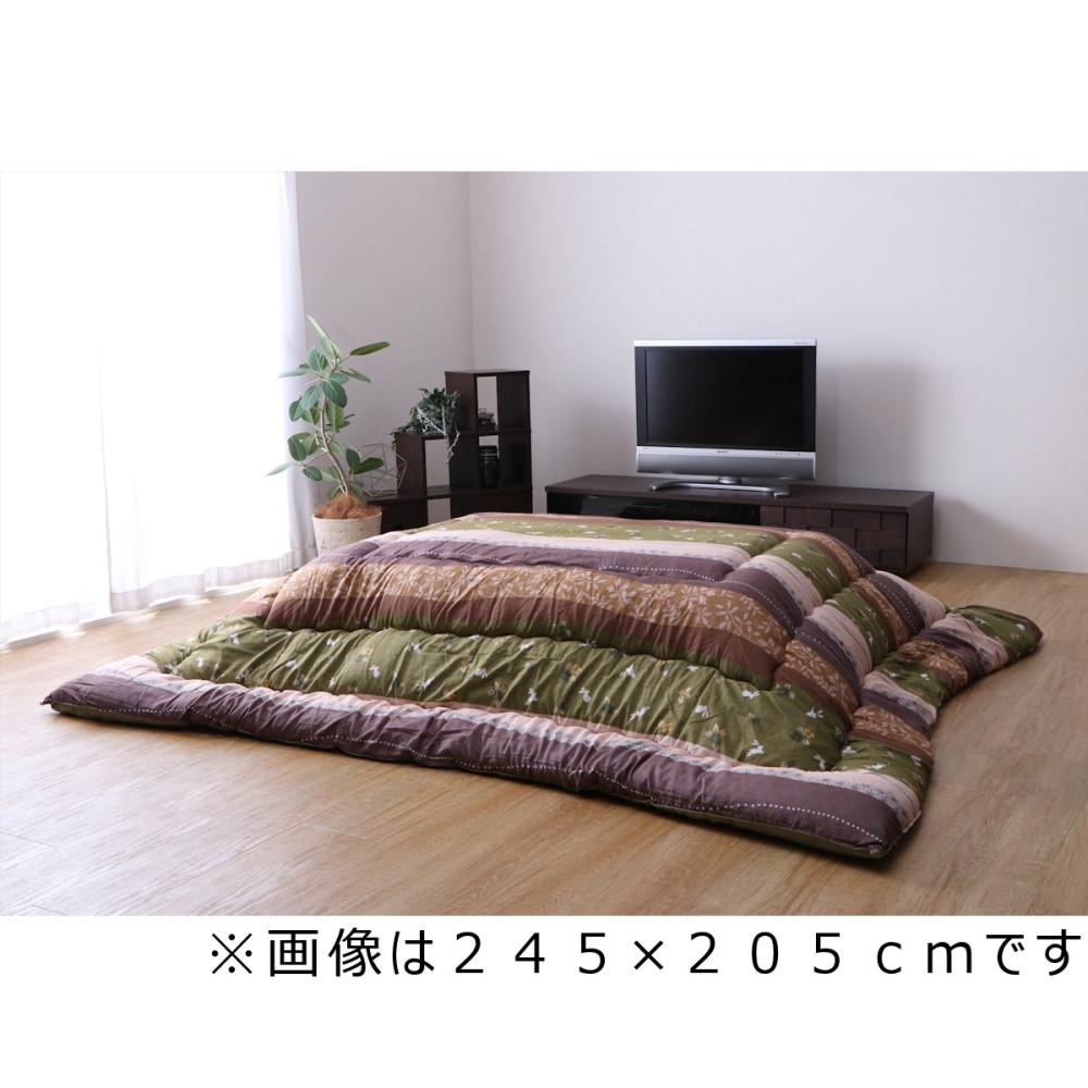 イケヒコ　こたつ掛布団　こよみ　グリーン　大判長方形　約２８５×２０５ｃｍ