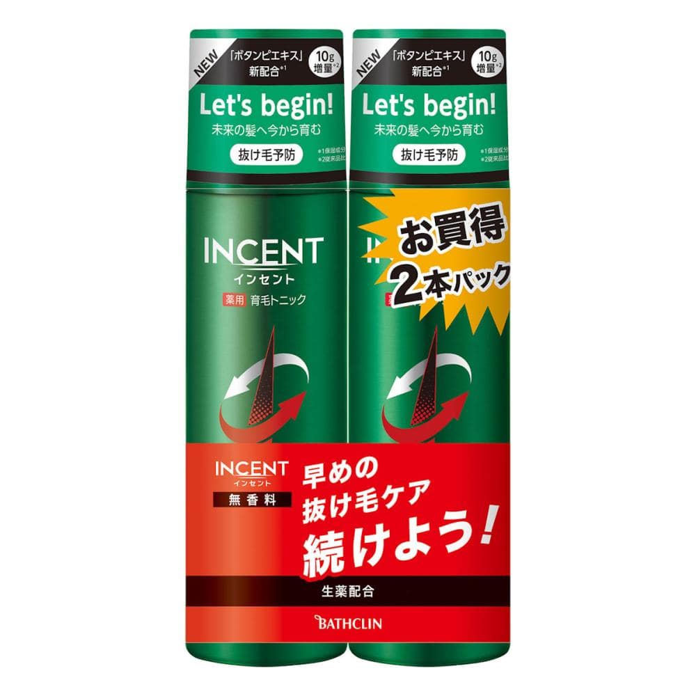 バスクリン　インセント　無香料ペアパック　１８０ｇ×２本パック