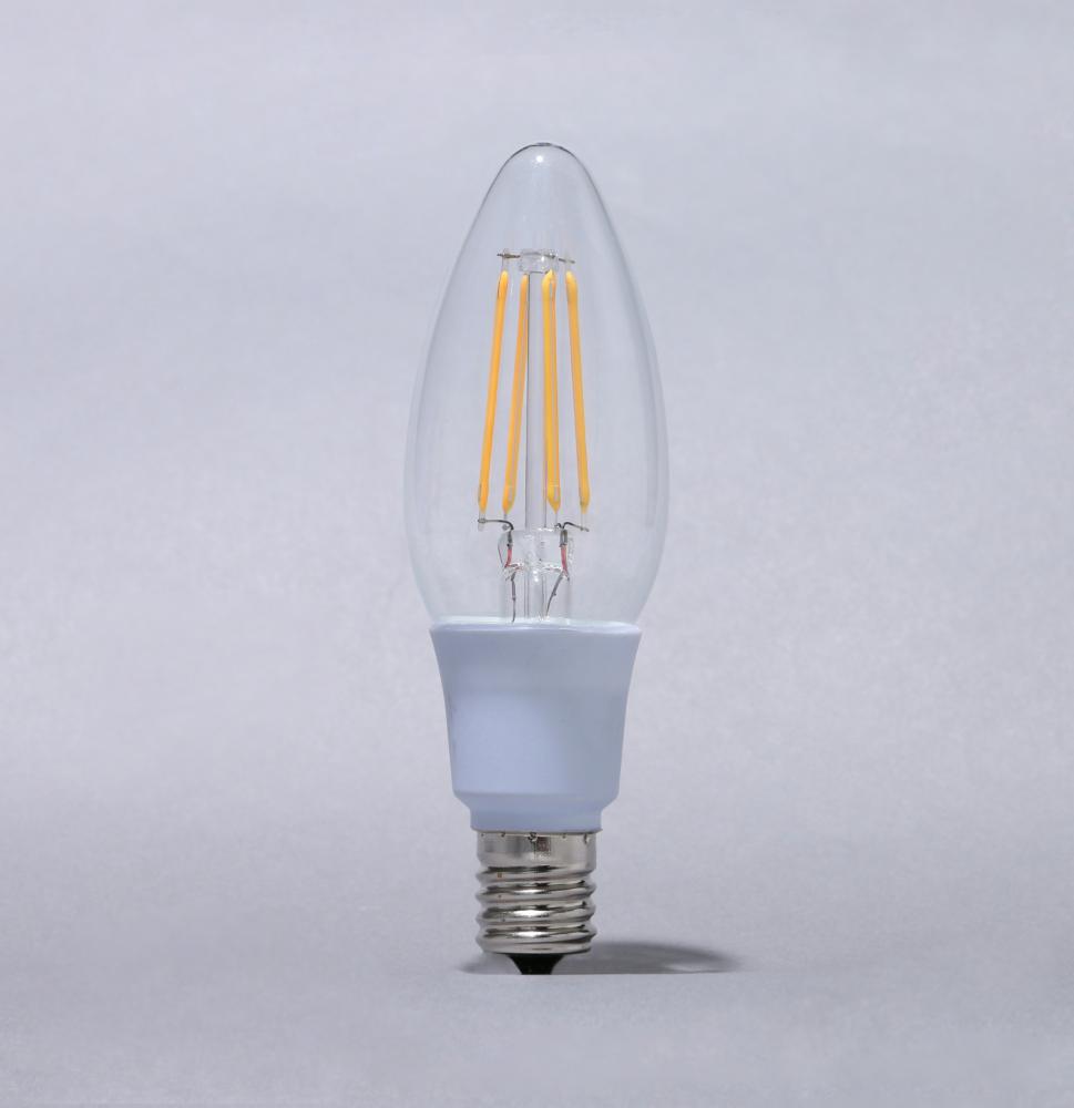 LED フィラメント電球E17 40形電球色クリア