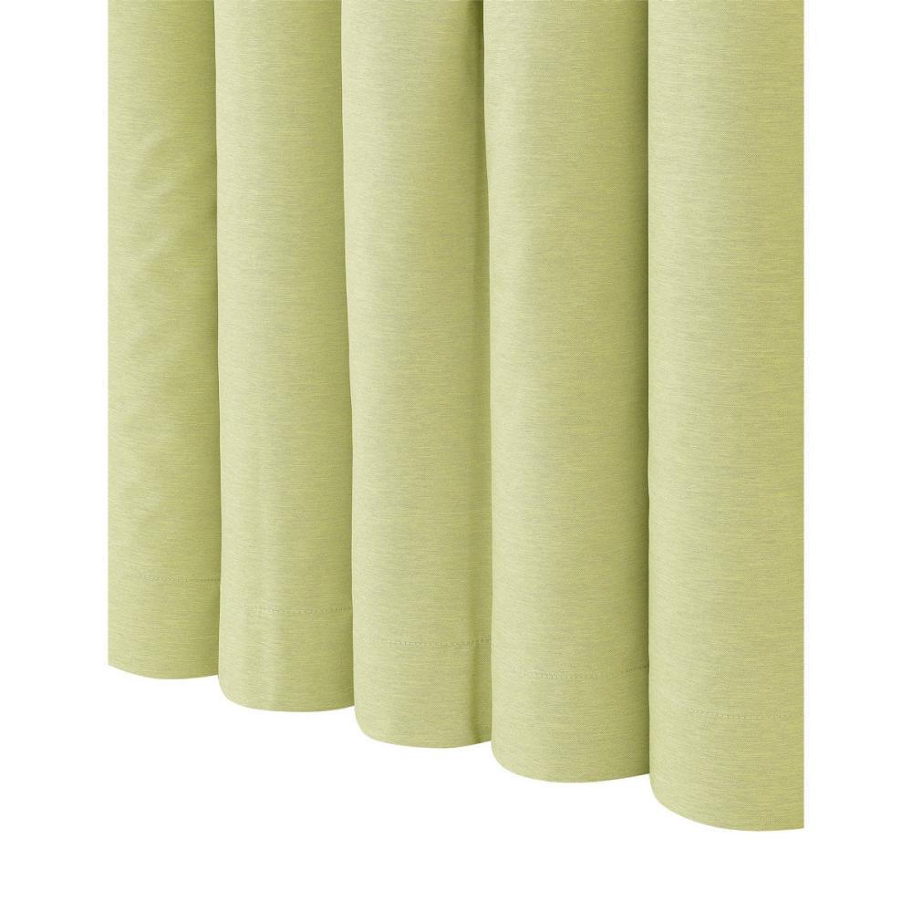 ドレープカーテン　エフェクト　遮光１級　ライトグリーン　１００×１３５ｃｍ　２枚組