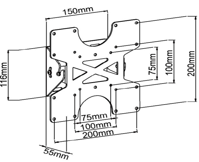 テレビ壁掛け取付金具　中　ＮＡ―ＬＣＤ―１１３Ｂ