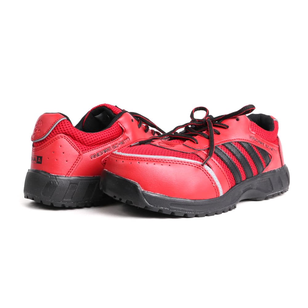 コーコス信岡　安全作業靴　ＪＳＡＡ認定　セーフティスニーカー　レッド　２５．０ｃｍ　Ａ－４４０００