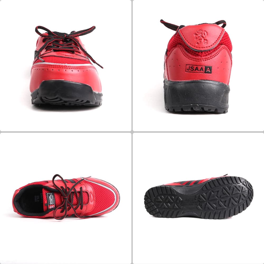 コーコス信岡　安全作業靴　ＪＳＡＡ認定　セーフティスニーカー　レッド　２５．０ｃｍ　Ａ－４４０００