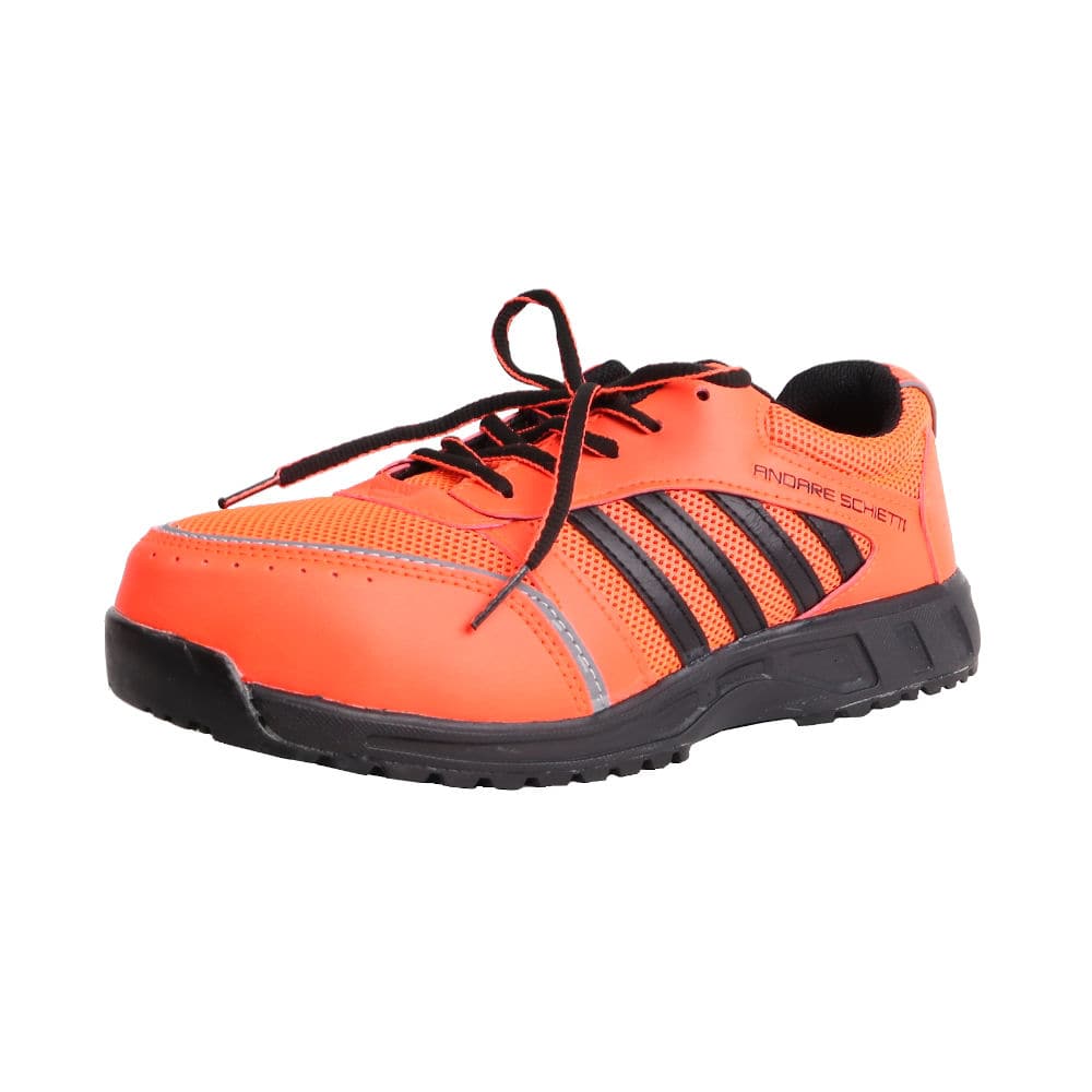 コーコス信岡　安全作業靴　ＪＳＡＡ認定　セーフティスニーカー　オレンジ　２４．５ｃｍ　Ａ－４４０００