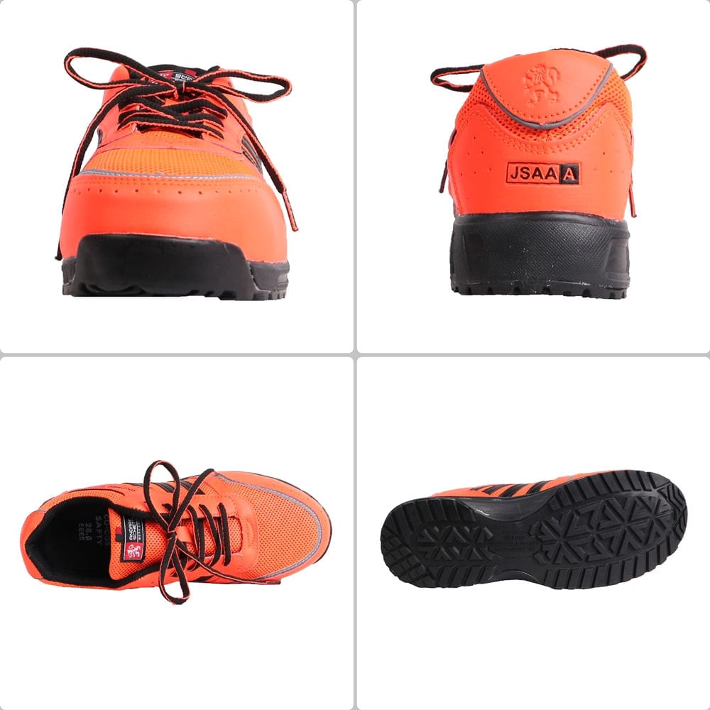コーコス信岡　安全作業靴　ＪＳＡＡ認定　セーフティスニーカー　オレンジ　２５．０ｃｍ　Ａ－４４０００