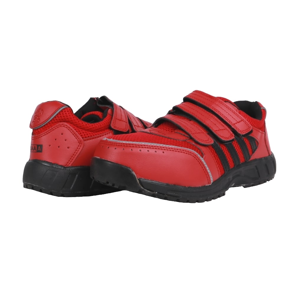 コーコス信岡　安全作業靴　ＪＳＡＡ認定　マジックタイプ　レッド　２２．５ｃｍ　Ａ－４５０００