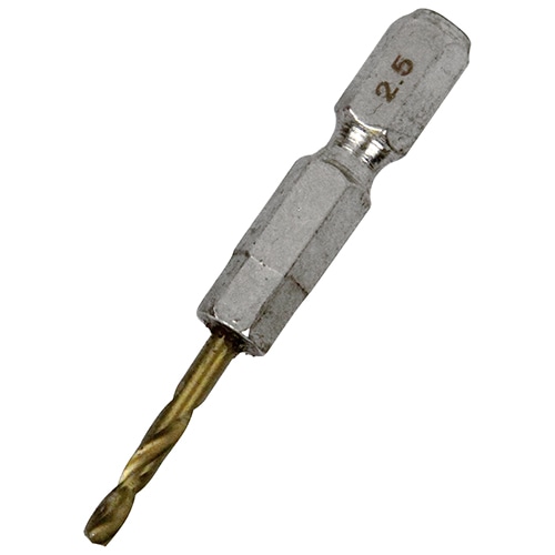 六角軸Tin鉄ドリル 極短 2.5mm