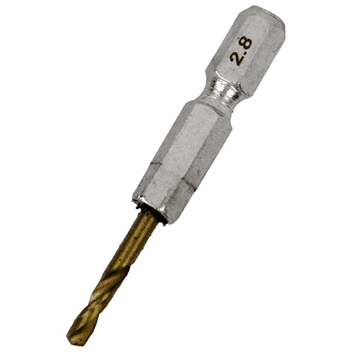 六角軸Tin鉄ドリル 極短 2.8mm