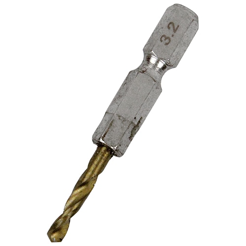 六角軸Tin鉄ドリル 極短 3.2mm