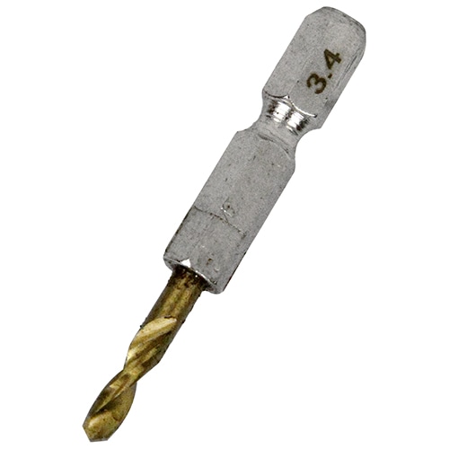 六角軸Tin鉄ドリル 極短 3.4mm