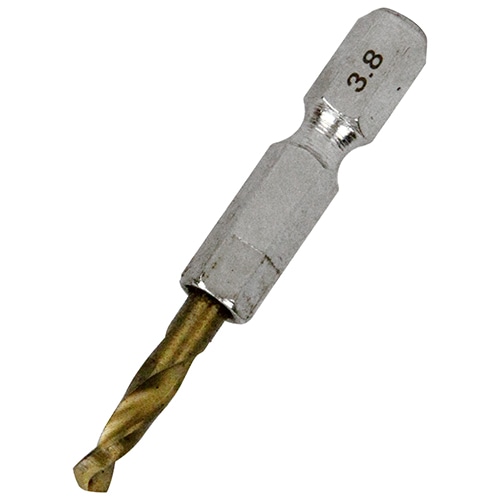 六角軸Tin鉄ドリル 極短 3.8mm