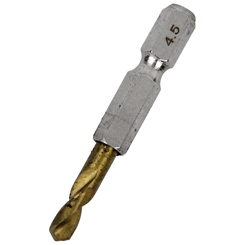 六角軸Tin鉄ドリル 極短 4.5mm