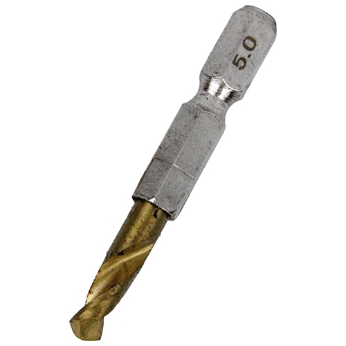 六角軸Tin鉄ドリル 極短 5.0mm