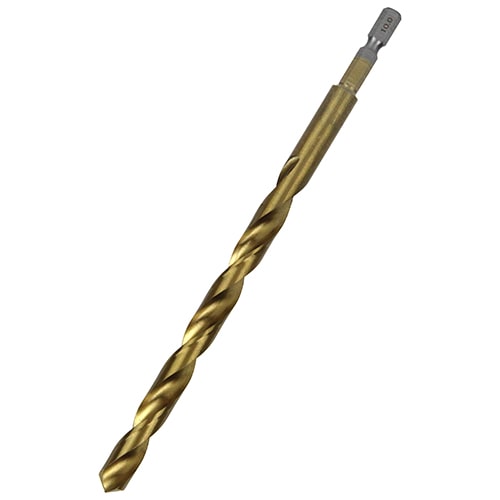 六角軸Ｔｉｎ鉄ドリル　微長　１０．０ｍｍ