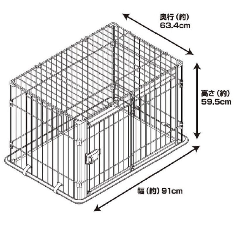 Ｐｅｔａｍｉ　ペットケージ　Ｍサイズ　スライド式ドア　ＫＯ－０１１ＢＲ