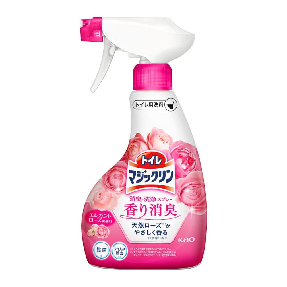 花王　トイレマジックリン　消臭・洗浄スプレー　ツヤツヤコートプラス　エレガントローズの香り　本体　３８０ｍＬ