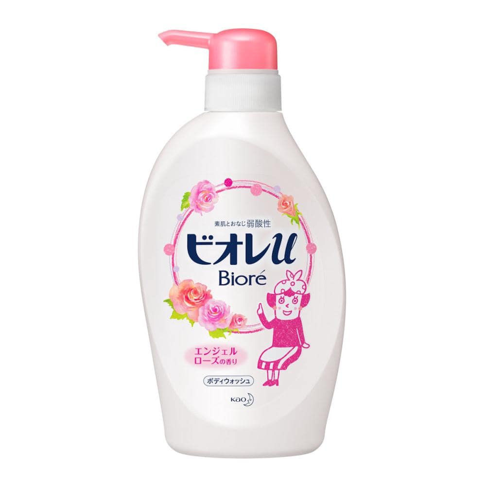 花王　ビオレｕ　ボディウォッシュ　エンジェルローズ　本体　４８０ｍＬ