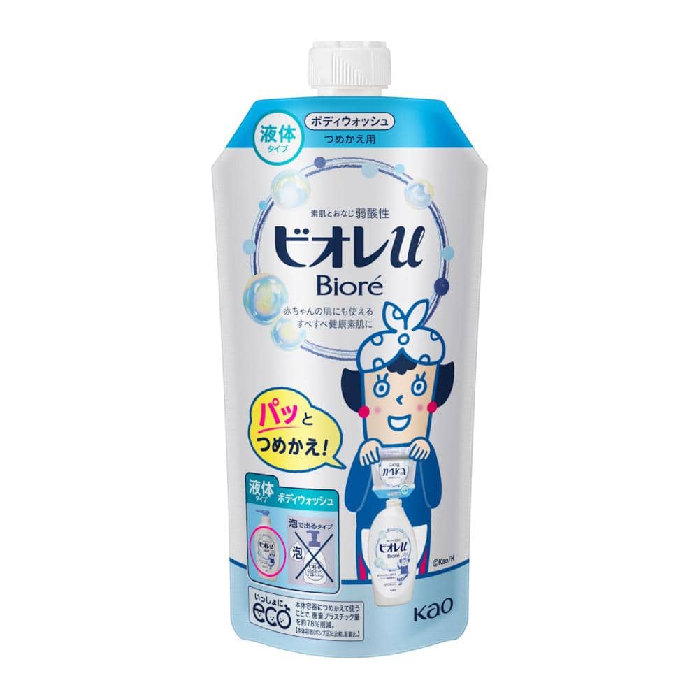 花王　ビオレｕ　ボディウォッシュ　詰替用　３４０ｍＬ