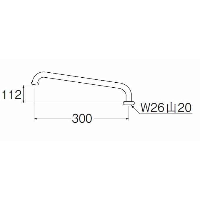 Ａ２７Ｊ―６１Ｘ３―１６Ｘ３００　横形上向パイプ